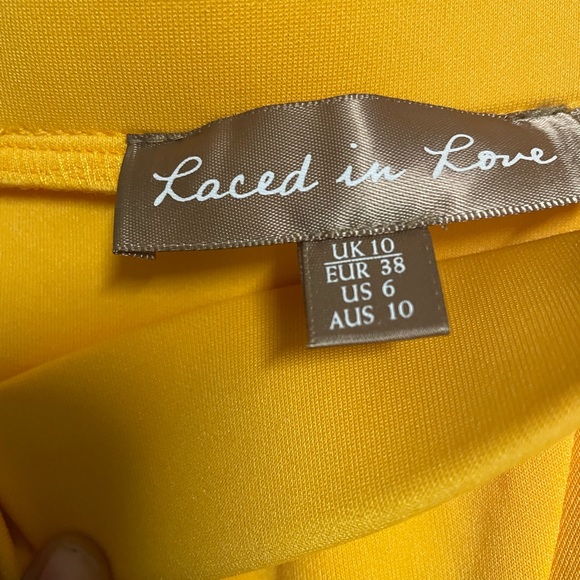 Laced in Love yellow ruffle scuba skirt - Picture 4 of 4